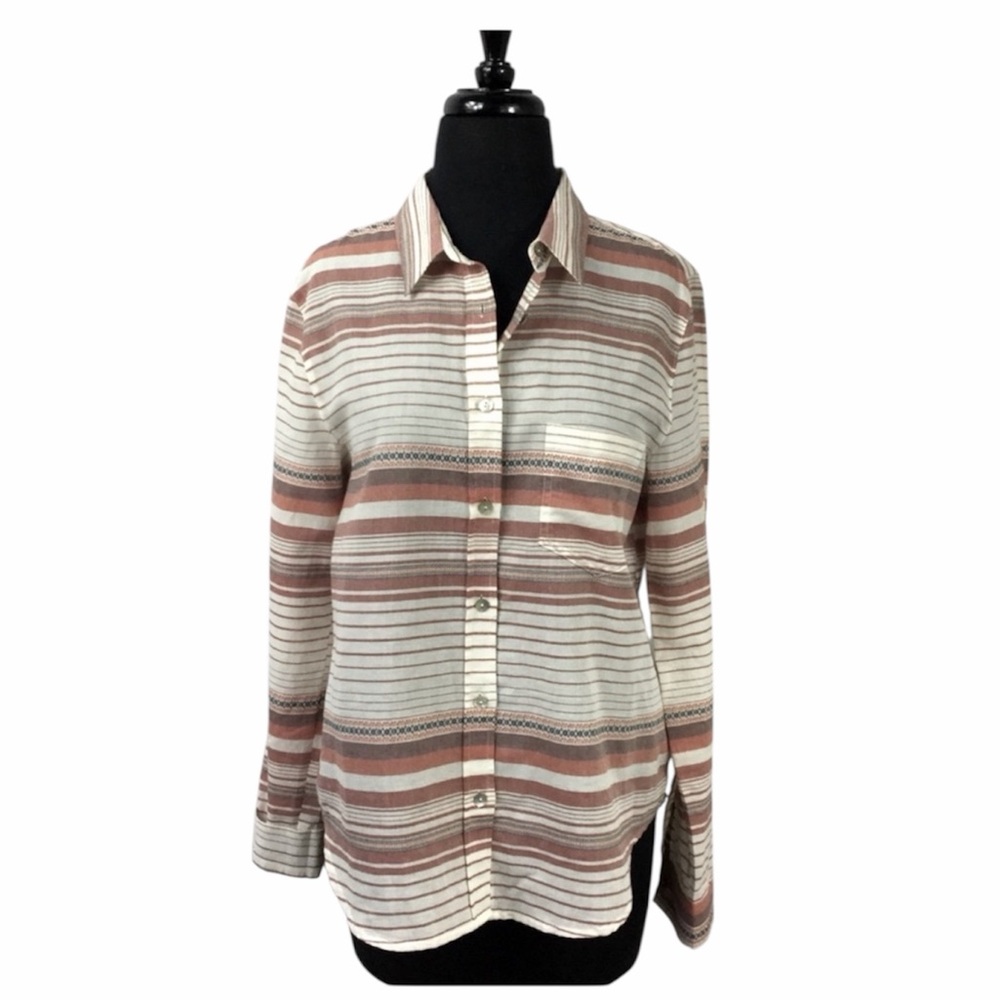 Sanctuary 100% Cotton Striped Blouse